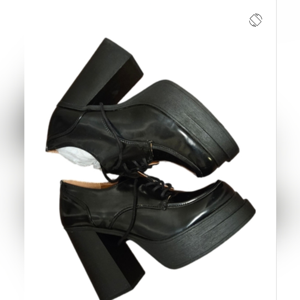 Madden Girl Black Platform Drummen Size 10 Shoes